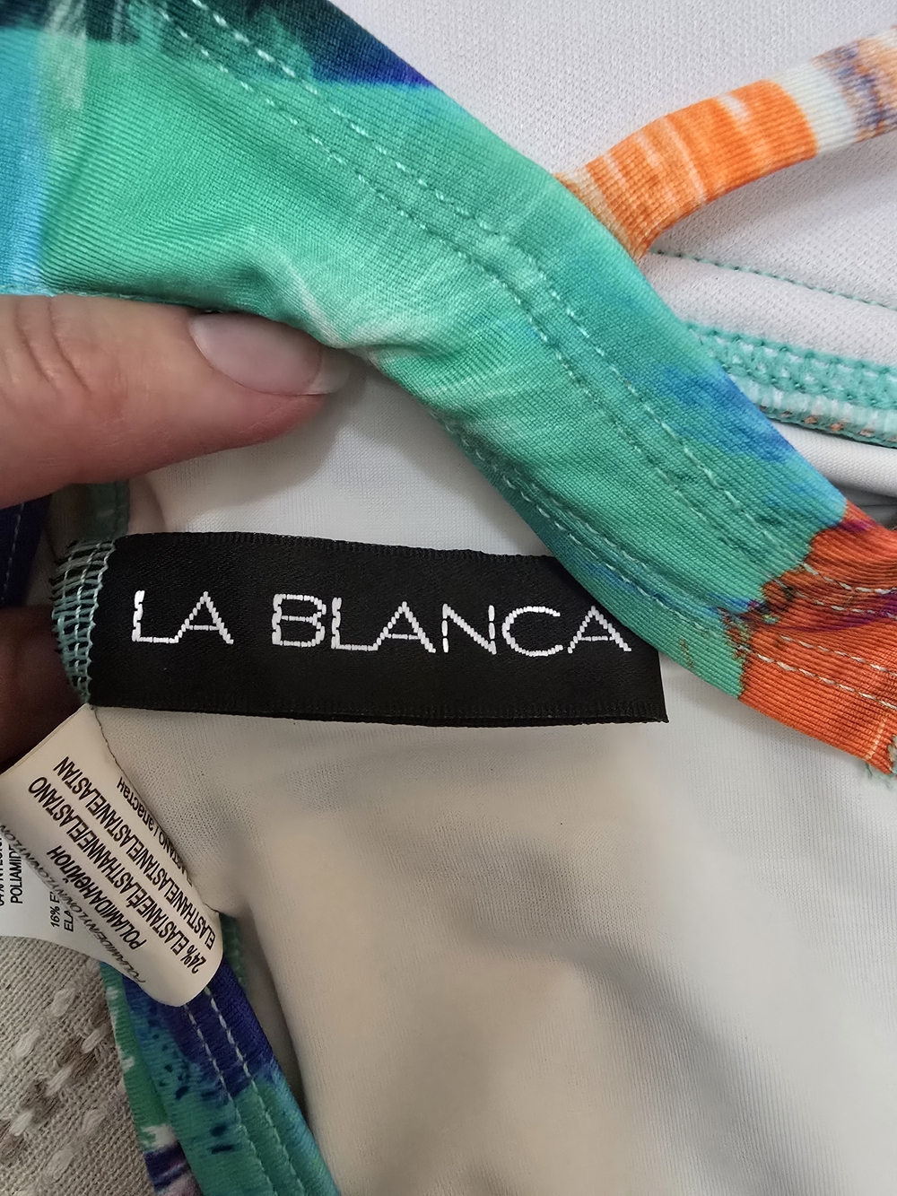 La Blanca Multicolor One-Piece Swimsuit Women Size 10 - Picture 9 of 10